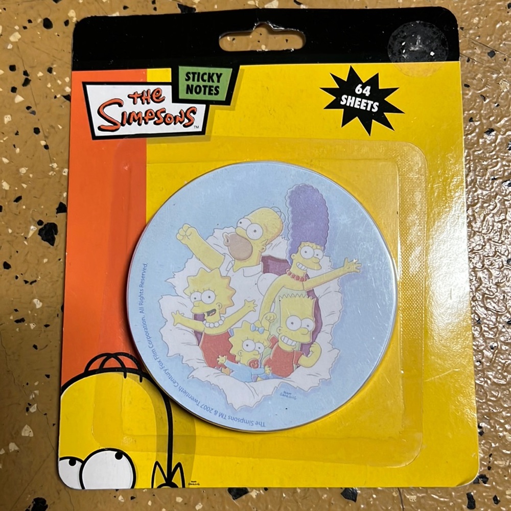 Brand New Simpsons Family Sticky Note Pad